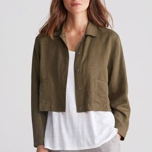 ✨SALE✨$238 EILEEN FISHER Linen Collar Jacket XL